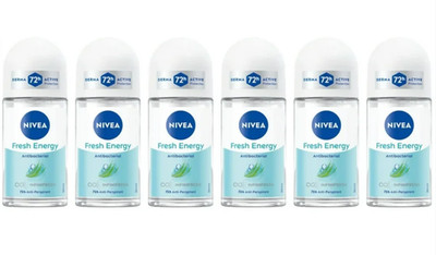 NIVEA Fresh Energy Roll On Deodorant 50ml x6 Women Anti Sweat Long Fresh