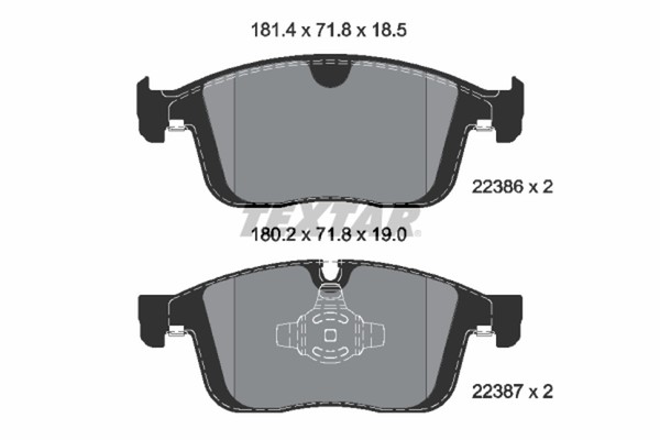 Bremsbelagsatz Scheibenbremse Q+ Textar 2238601 FüR Volvo XC60 156 1 SUV VAN AWD-image