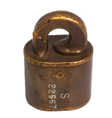 Vintage Brass US Reg'd Mail Lock Postal Rotary Padlock WITHOUT KEY