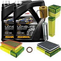Mann Inspektionspaket 10L Mannol Longlife 504/507 5W-30 FüR BMW E65 E66 E67 740D