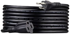 Amazon Basics 15 Ft Indoor Extension Cord, 3 Prong Outlet Extender, Black