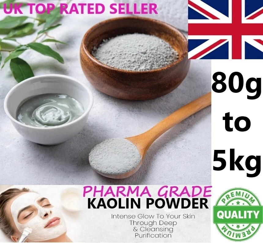 VITAL MINERALS Kaolin Clay Edible Cosmetic Powder Pure Pharma Grade Calaba Chalk Mask Free P&P