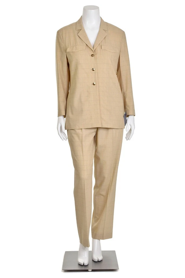 Camisa chaqueta y pantalón traje de lana ligera Escada 2 piezas talla 10/12, 40/42 Foto 2 de 4