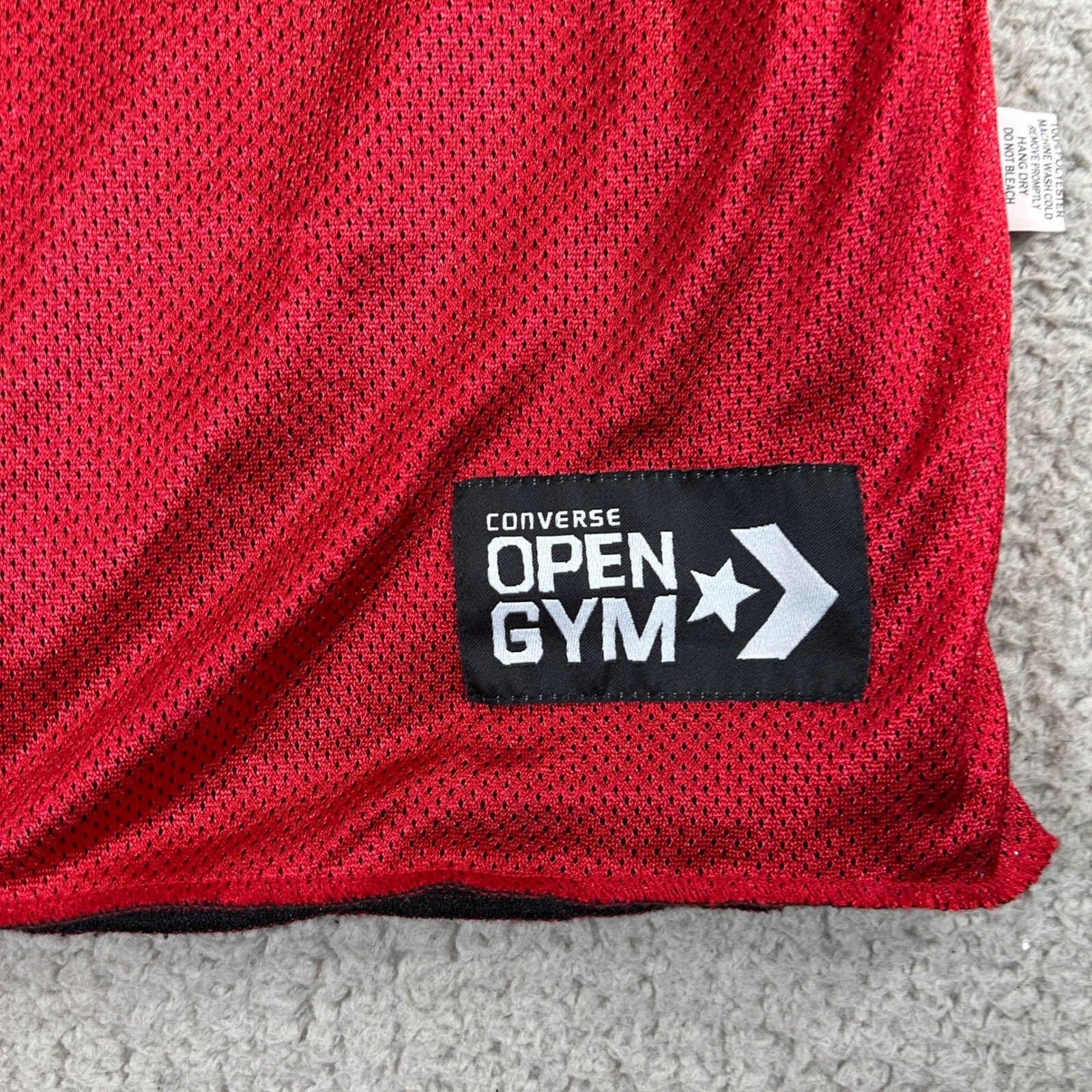 Converse Open Gym Reversible Basketball Jersey Tank Top CHI Red Black X Large thumbnail 7