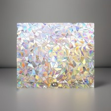 3D Frosted Rainbow Window Privacy Film Static Cling Glass Film Sticker For Home