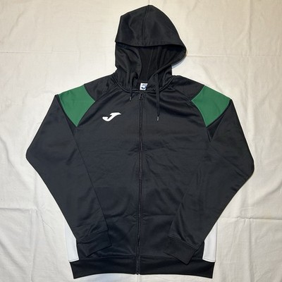 Joma Embroidered Logo Full Zip Warmup Jacket - Size M - Black/Green/White