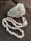 Rainbow fluorite gemstone tumble bead necklace & bracelet 2pcs set matching