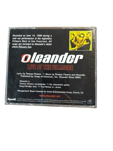 Oleander Live at the Fillmore (1999 Promo CD) - Bild 2 von 3