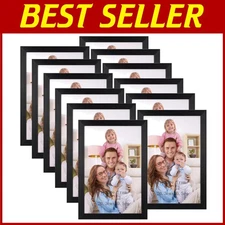 12 Pack Black 8x12 Photo Frames - Wall/Tabletop Display