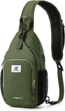 SKYSPER Sling Bag RFID Crossbody Backpack Cross Body Army Green 