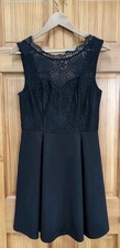 Francesca’s Black Lace Dress Medium Goth Whimsigoth Lined Bodice Frayed Edge