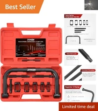 Valve Spring Compressor C Clamp Set - 10 Pieces with Black-Oxide Finish