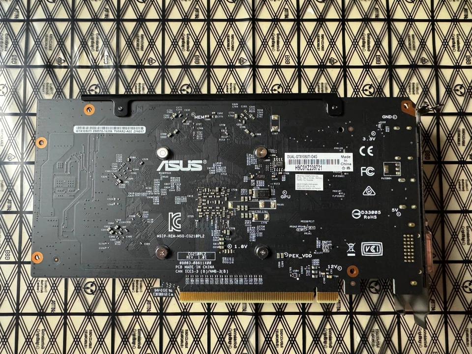 ASUS GeForce GTX 1050 Ti 4GB GDDR5 HDMI DP DVI GTX1050TI-O4G Video Graphics Card - Image 4 of 4