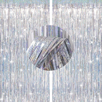 Glitzer Lametta Vorhang Silber, Metallic LamettavorhäNgen, 2 StüCk Glitzernde La