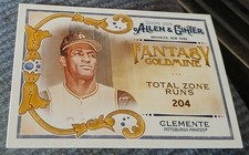 2018 Topps Allen & Ginter Fantasy Goldmine Total Zone Runs 204 Roberto Clemente