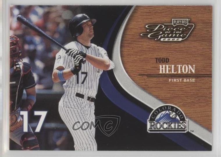 2002 Playoff Piece of the Game Todd Helton #34 HOF 04br