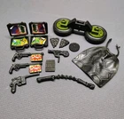 Lot of 13 Vintage Teenage Mutant Ninja Turtles Black Weapon Accessories TMNT