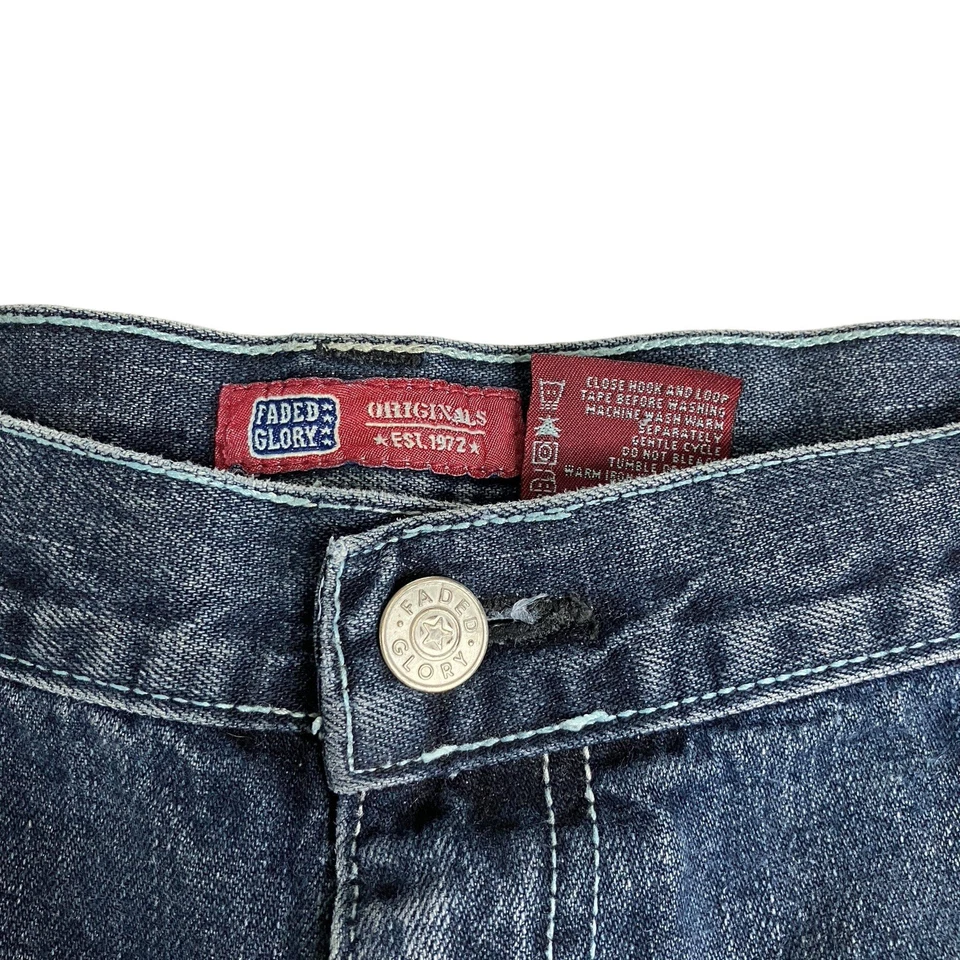 Vintage Y2K Faded Glory Cargo Jeans Mens 40x30 Loose Baggy Skater Streetwear - Image 3 of 4