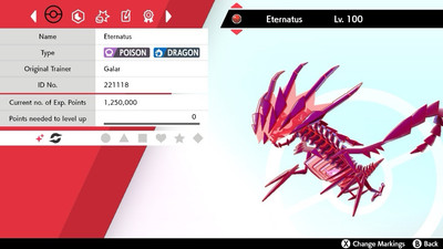 shiny eternatus pokemon Schwert und Schild Perfect IV