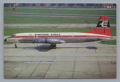 BRITISH EAGLE BRISTOL BRITANNIA FLUGZEUG POSTKARTE FLUGZEUG FLUGZEUG G-ARKA