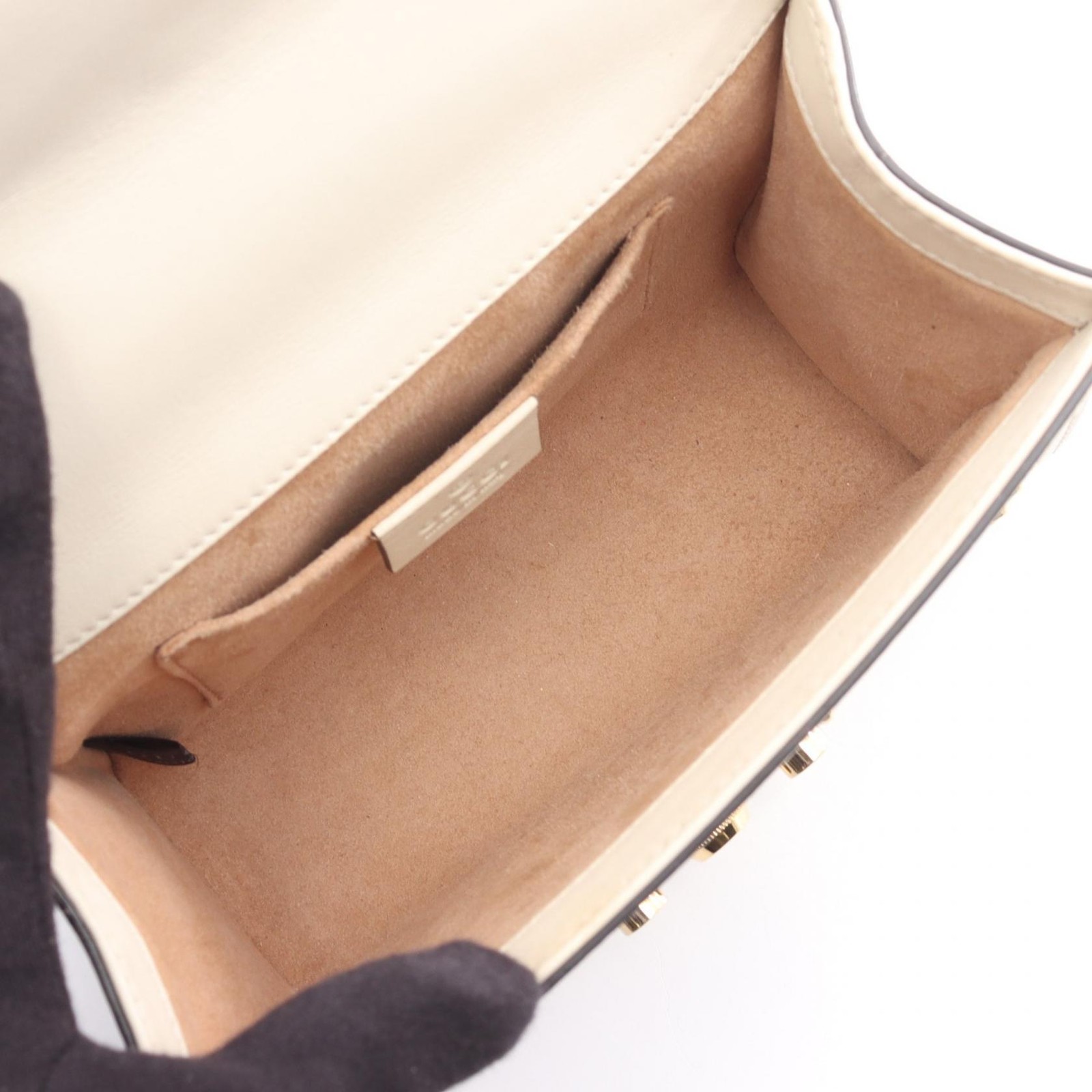 GUCCI Chain Shoulder Bag 432182 leather White Used Women thumbnail 3