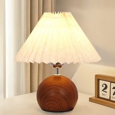 10 Inch Pleated Desk Lamp, Study Bedroom Lighting Desk Lamp, Wired Button Switch
