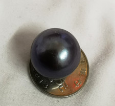 Charming Huge 17mm South Sea Genuine Black Grayish Round Loose Pearl UnDrilled