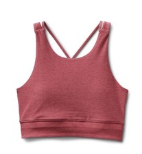 Vuori Elevation Sports Bra Women’s Size Small Dusty Rose Crossback High Neck