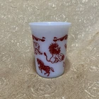 Vintage Hazel Atlas Milk Glass Circus Theme Cup/Tumbler Child's Cup