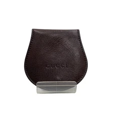 Gucci Coin Case Men Brown Plain Card Holder