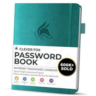  Password Book with Alphabetical tabs. Internet Address Organizer Logbook. 