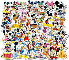 50Pc Kids Disney Mickey Mouse Stickers Skateboard Luggage Phone Waterproof Vinyl