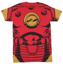 Iron Man Marvel Adult New T-Shirt - Comic Book Style Costume Front