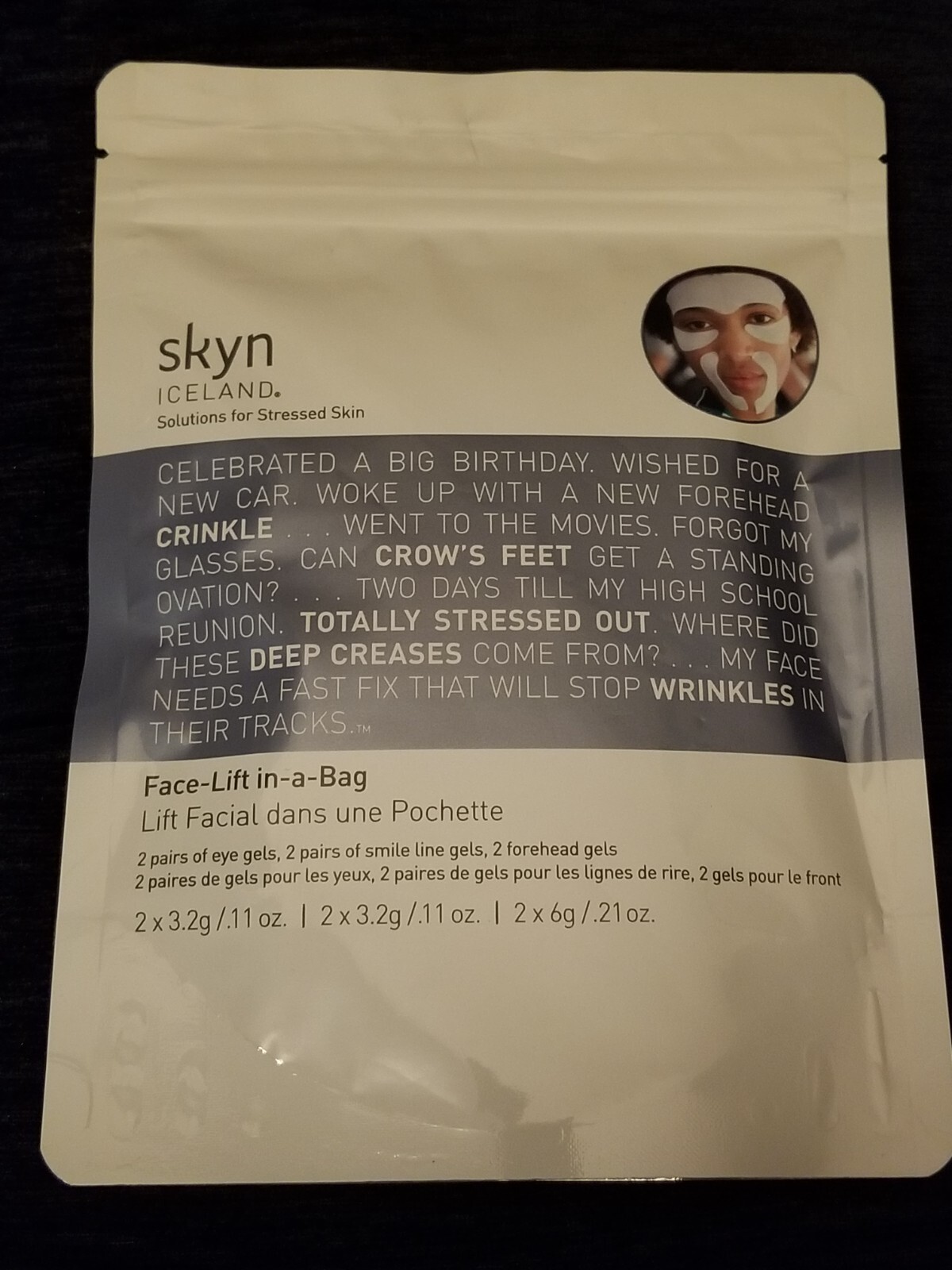 NEW Skyn Iceland FaceLiftInABag Eye, Smile Line & Forehead Skin