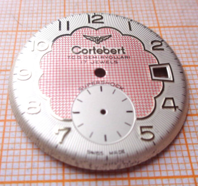 Älteres neuwertiges Zifferblatt Cortebert rose A 50er 60er Jahre D = 32,3 mm
