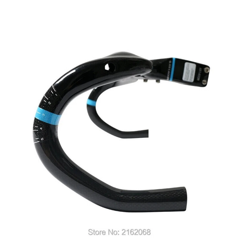 Manillar y potencia integrados de fibra de carbono completo para bicicleta de carretera 400/420/440 mm Foto 3 de 4