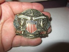 Vintage United States Constitution Commemorative 200th Anniversary Belt Buckle
