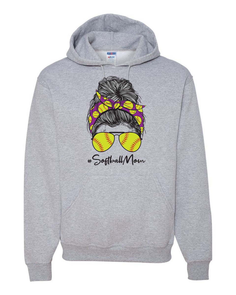 Mom Softball Life Messy Hair Bandana Mothers Day Men Women Hooded