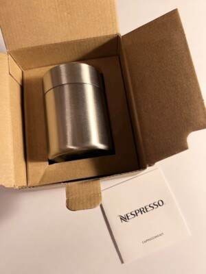 Nespresso Cappuccino Kit Cocoa Powder Shaker Stencil Brand New in Box 