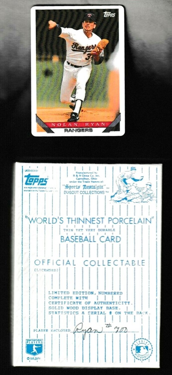 NOLAN RYAN 1993 TOPPS #700 R & N CHINA PORCELAIN CERAMIC CARD