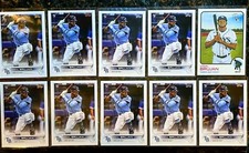 Vidal Brujan TOPPS 2022 RC Base W/ Heritage RC Base (10) Cards