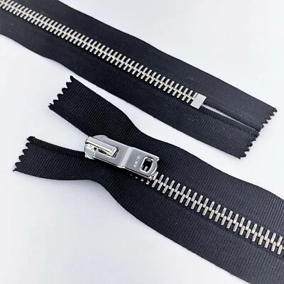 QTY 1 RIRI M8 AMIRI Metal Non-Separating One-way Closed End Zipper - 8" - Image 1 of 4