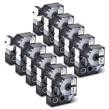 10PK Black on White DYMO D1 53713 LabelManager 450D 500TS Label Tape 24MM