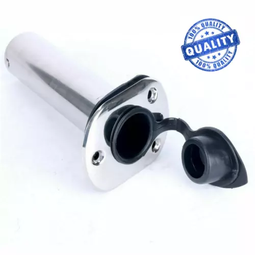 2x 304 Marine Grade Stainless Steel Flush Mount 30 Degree Fishing Rod Holders - Picture 9 of 9