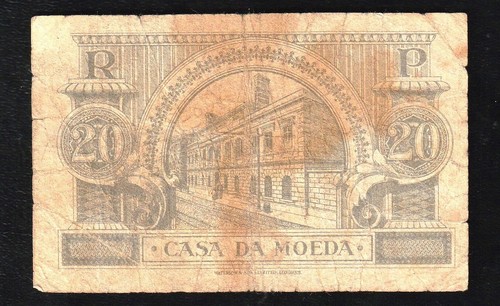 Portugal 20 Centavos 1922 - 1925 P-102  serie B4 - Afbeelding 2 van 2