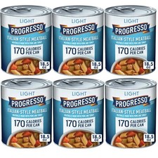 Progresso LIGHT Soup, ITALIAN STYLE WEDDING, Ready to Eat 18.5 oz 6 Cans 