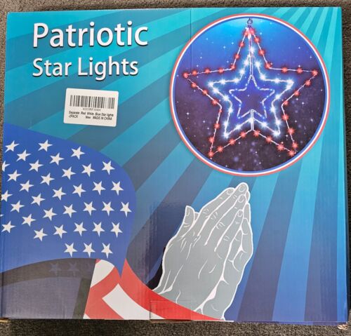 4Th of July Decorations for Home-Patriotic Decor Star Lights with Timer (2 pack)