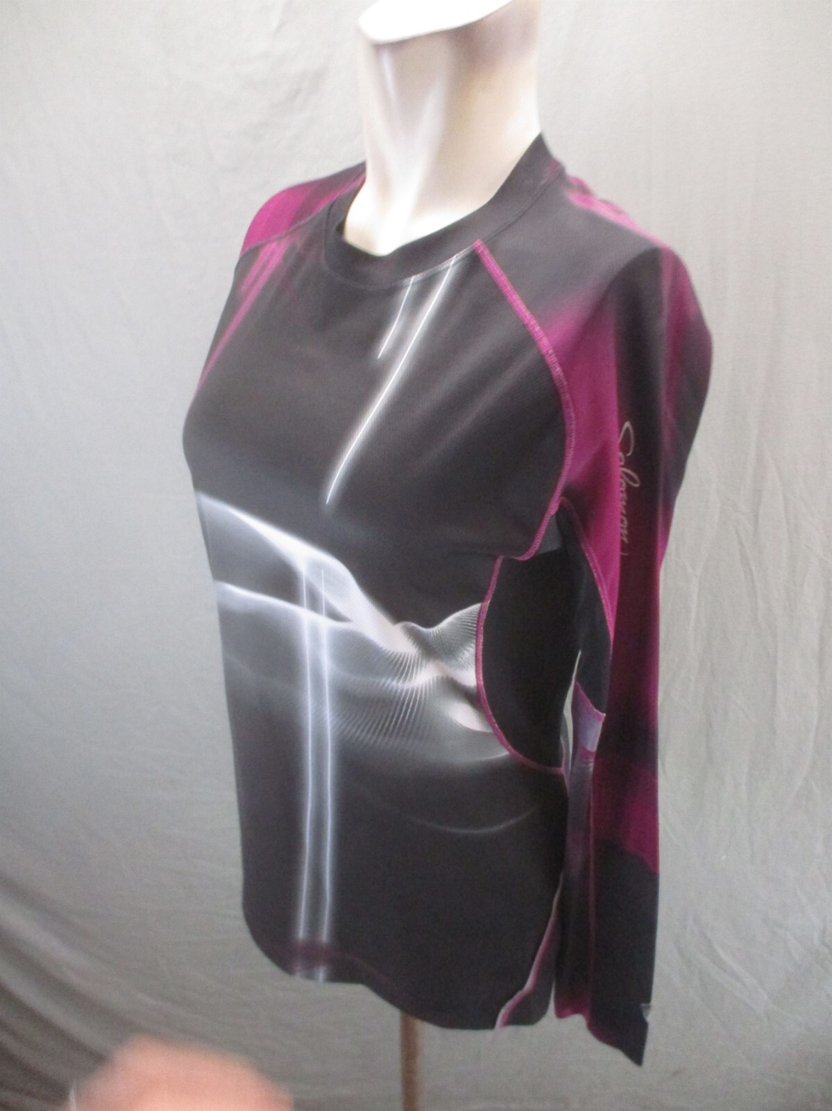 Top donna girocollo manica lunga compressione ciclismo atletico SALOMON taglia L 206