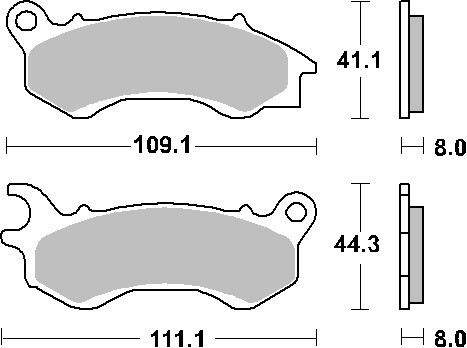Plaquettes de frein KH603 carbone résistant au sifflement pour étrier Honda NS noir