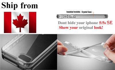 FOR iphone 5 5s SE1 4'' Crystal Clear case Cover transparent soft sili TPU Etui